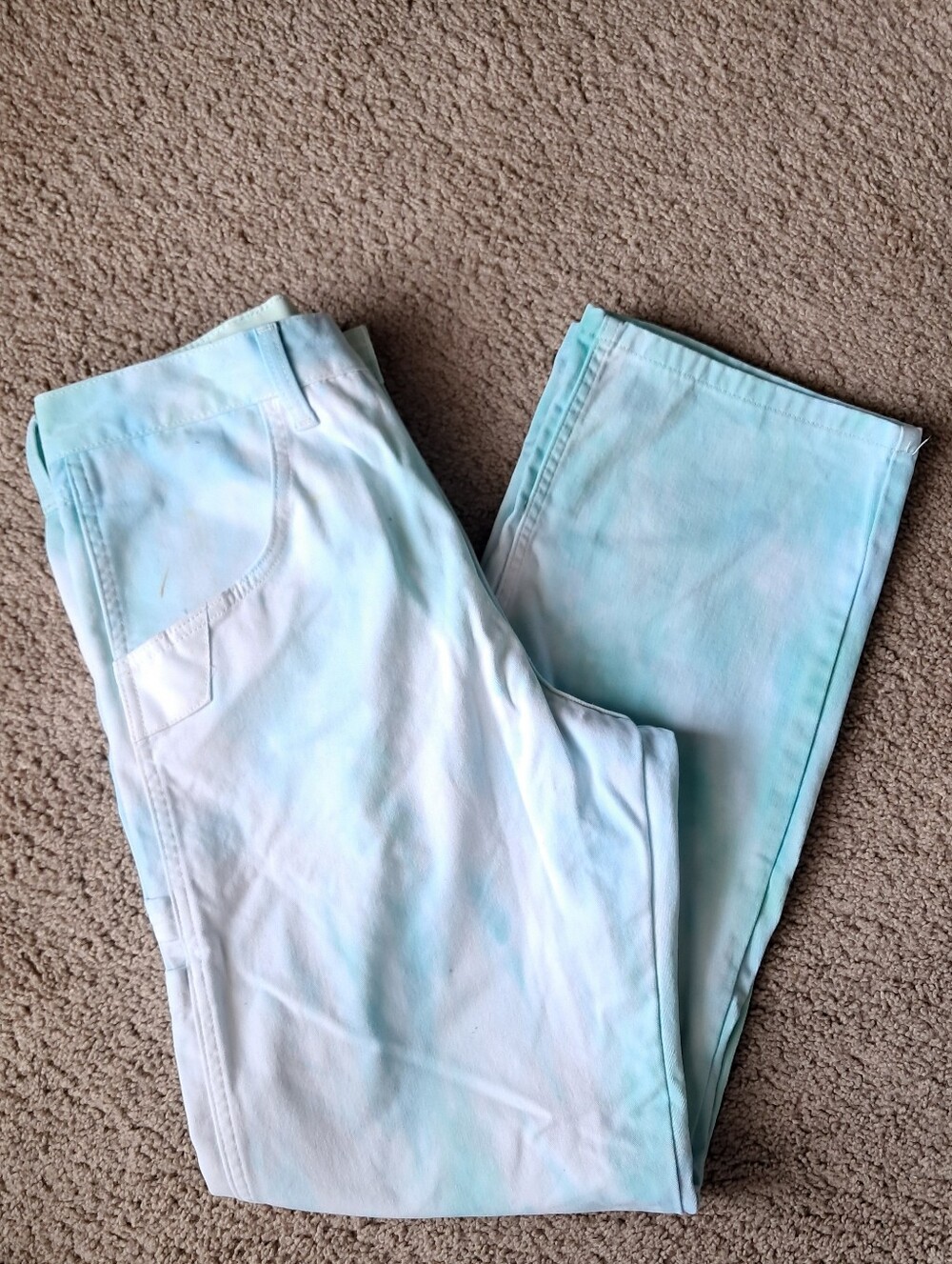 Wrangler Mens Workwear Carpenter Jeans Tie dyed 32X32